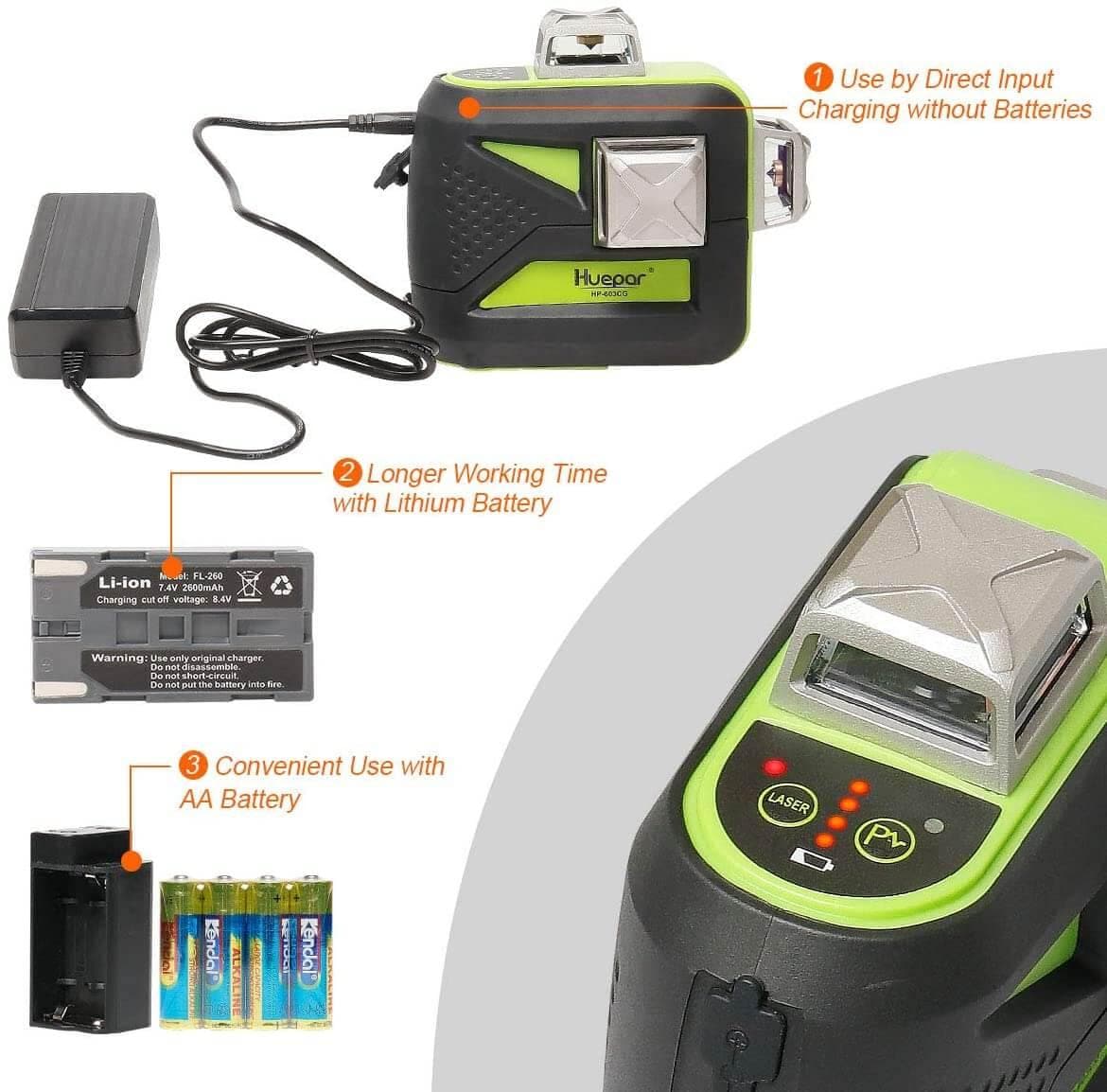 Huepar 603CG Laser Level - Image 5