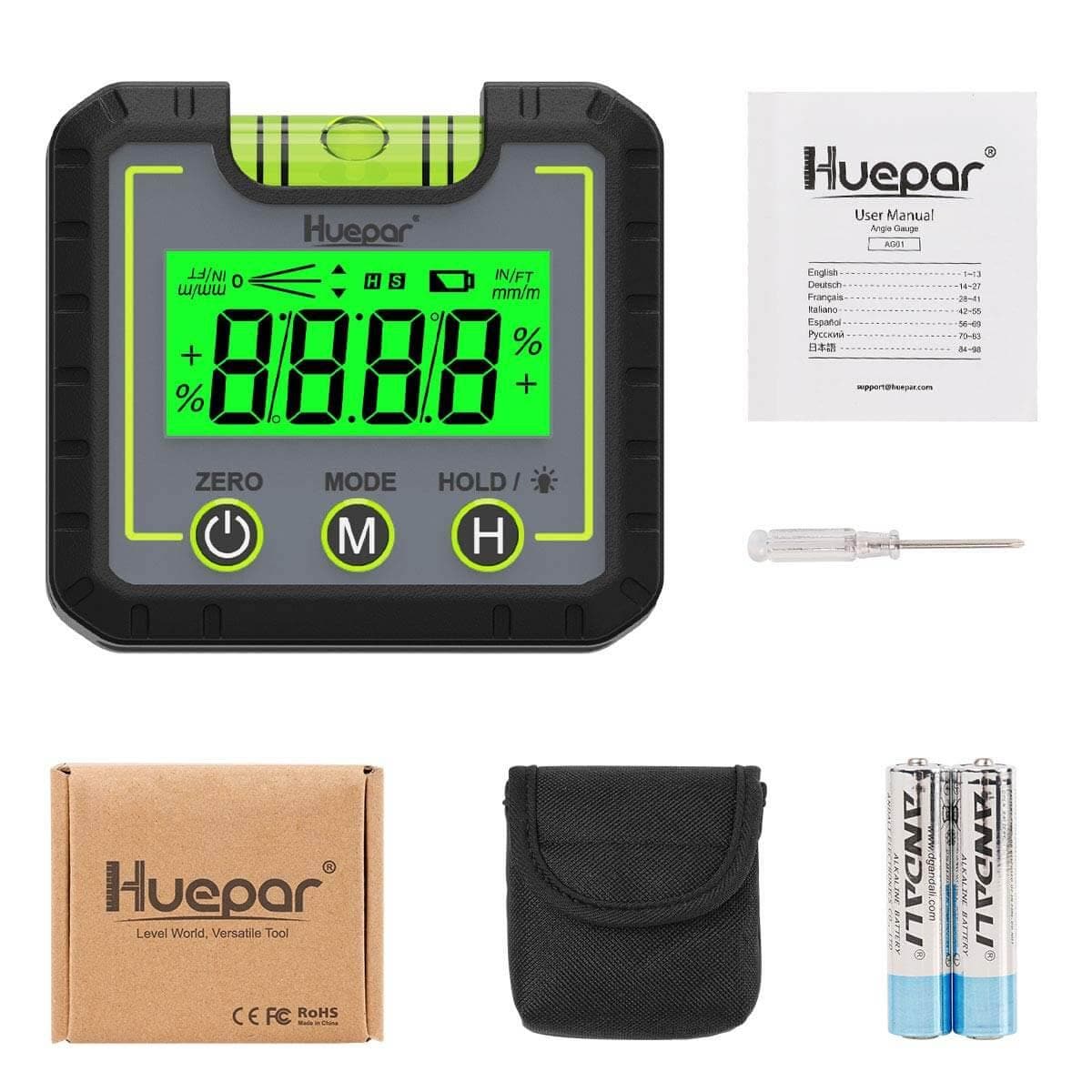Huepar AG01 - Digital Level Angle Gauge Inclinometer - Image 8