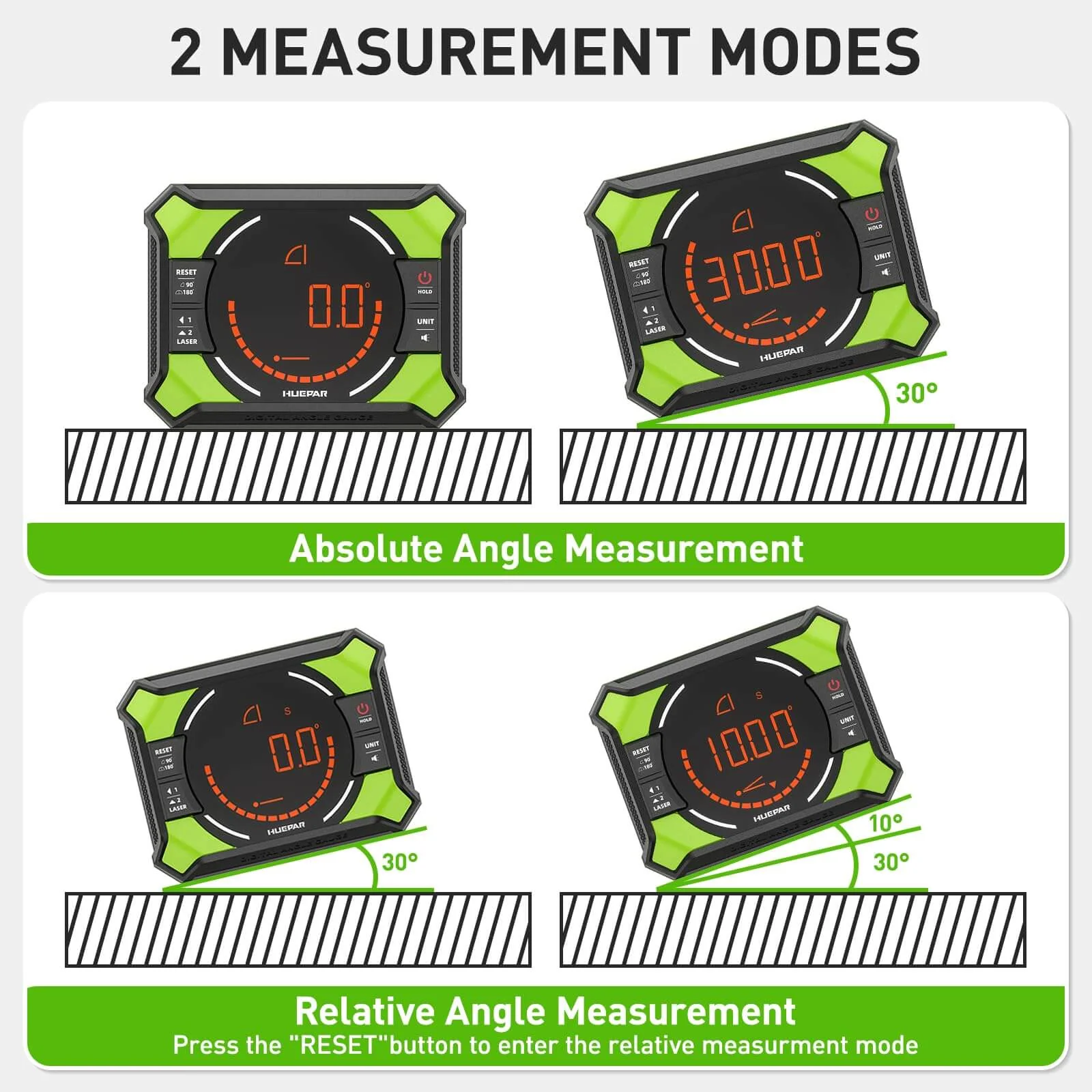 Huepar AG2L - Laser Level with Digital Angle Gauge - Image 5