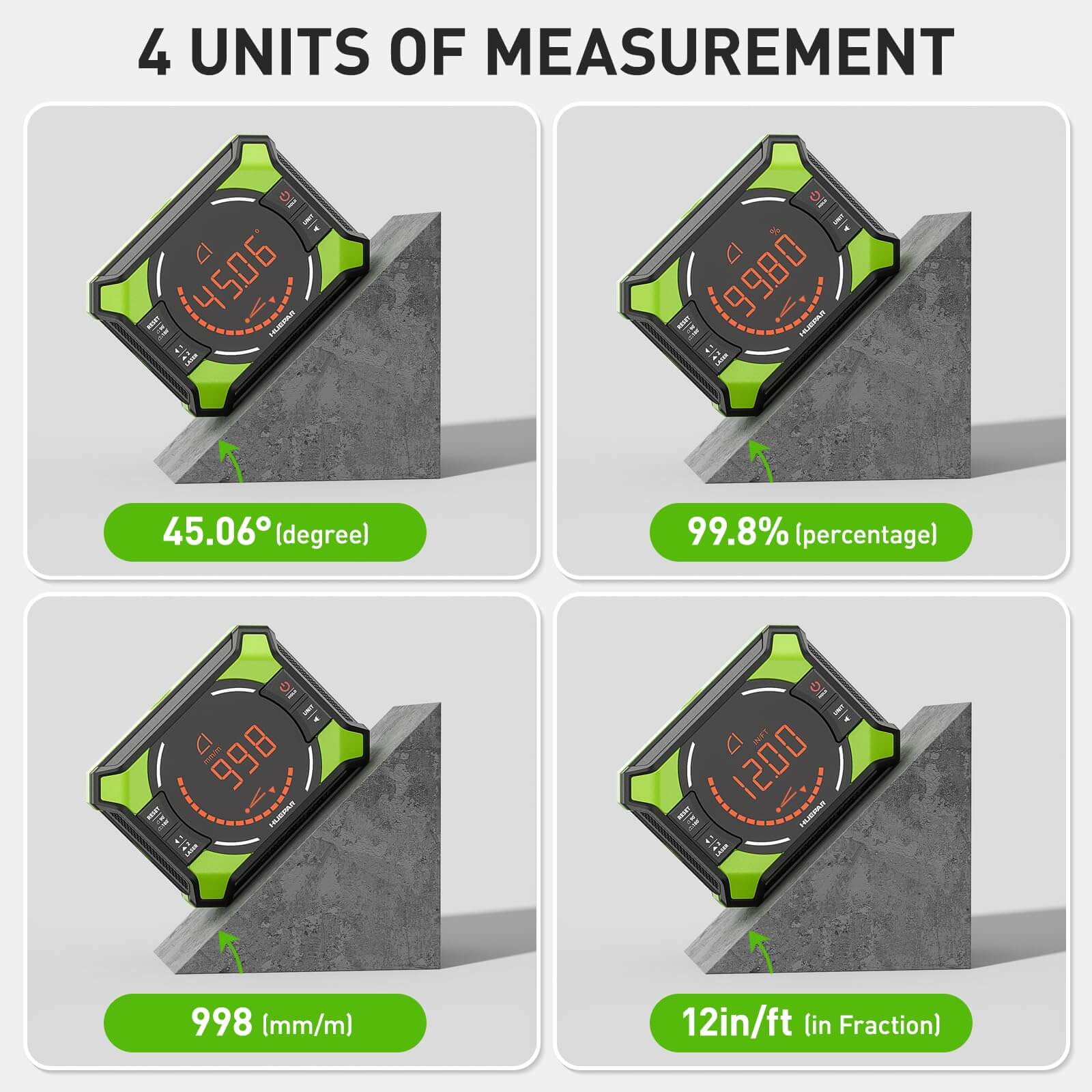 Huepar AG2L - Laser Level with Digital Angle Gauge - Image 6
