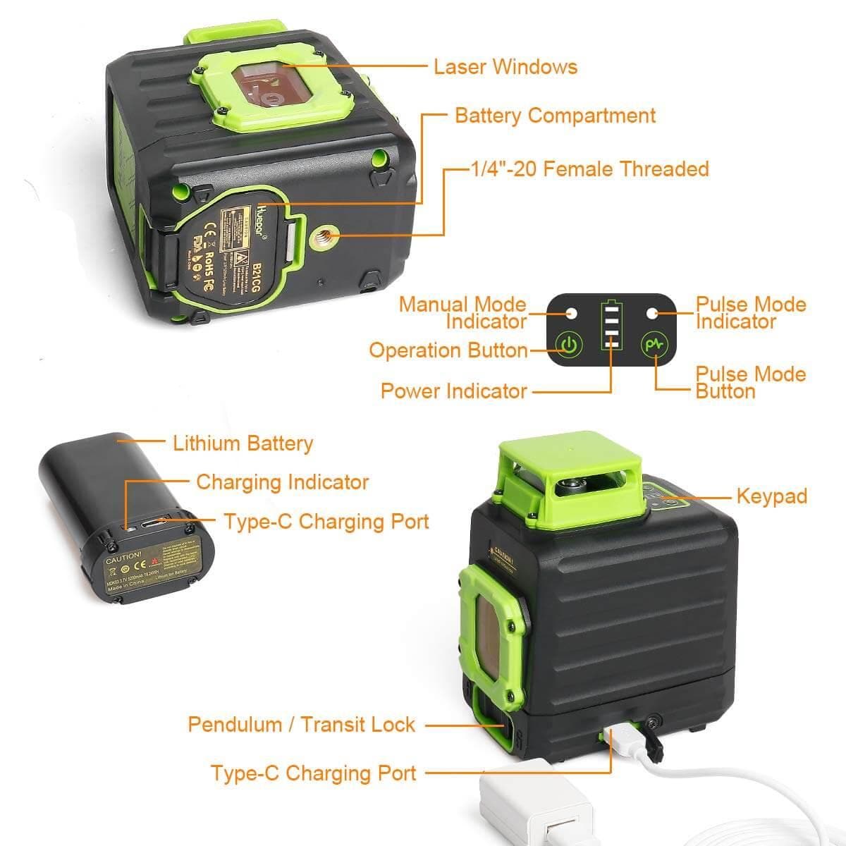 Huepar B21CG Laser Level - Image 8