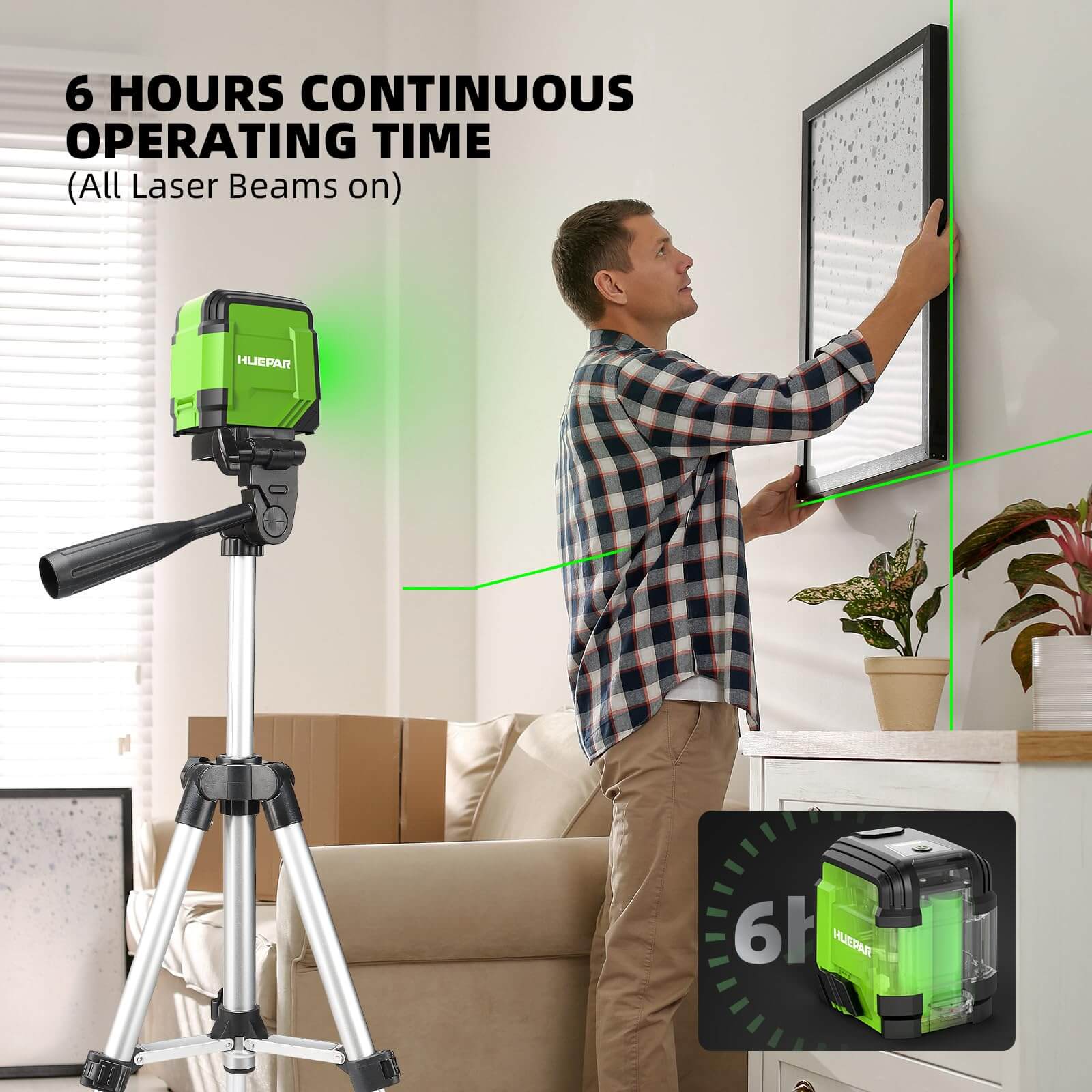 Huepar Green - GK011DGTP Laser Level - Image 5