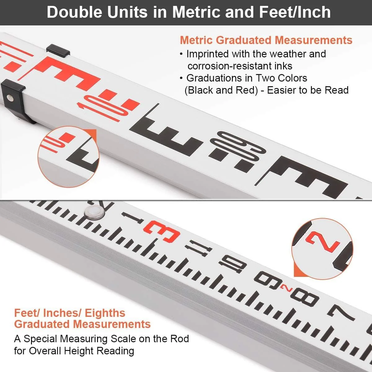 Huepar GR5 - 16ft/5m Aluminium Grade Rod - Image 5