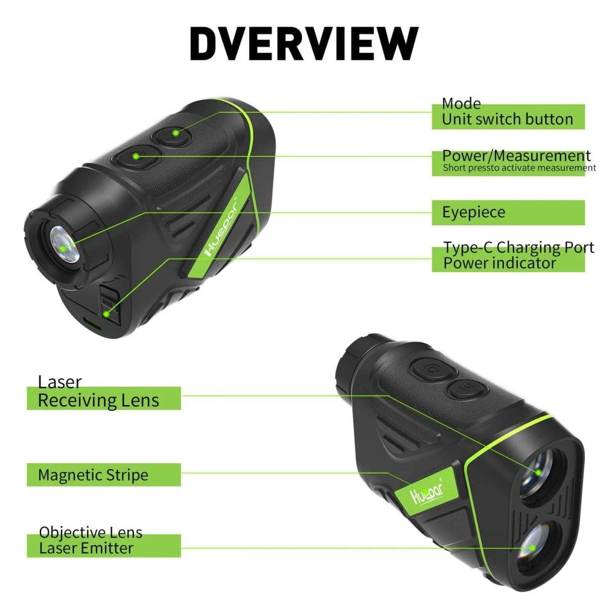 Huepar HLR600 Golf Rangefinder - Compact Laser Scope for Golfing Accuracy - Image 5