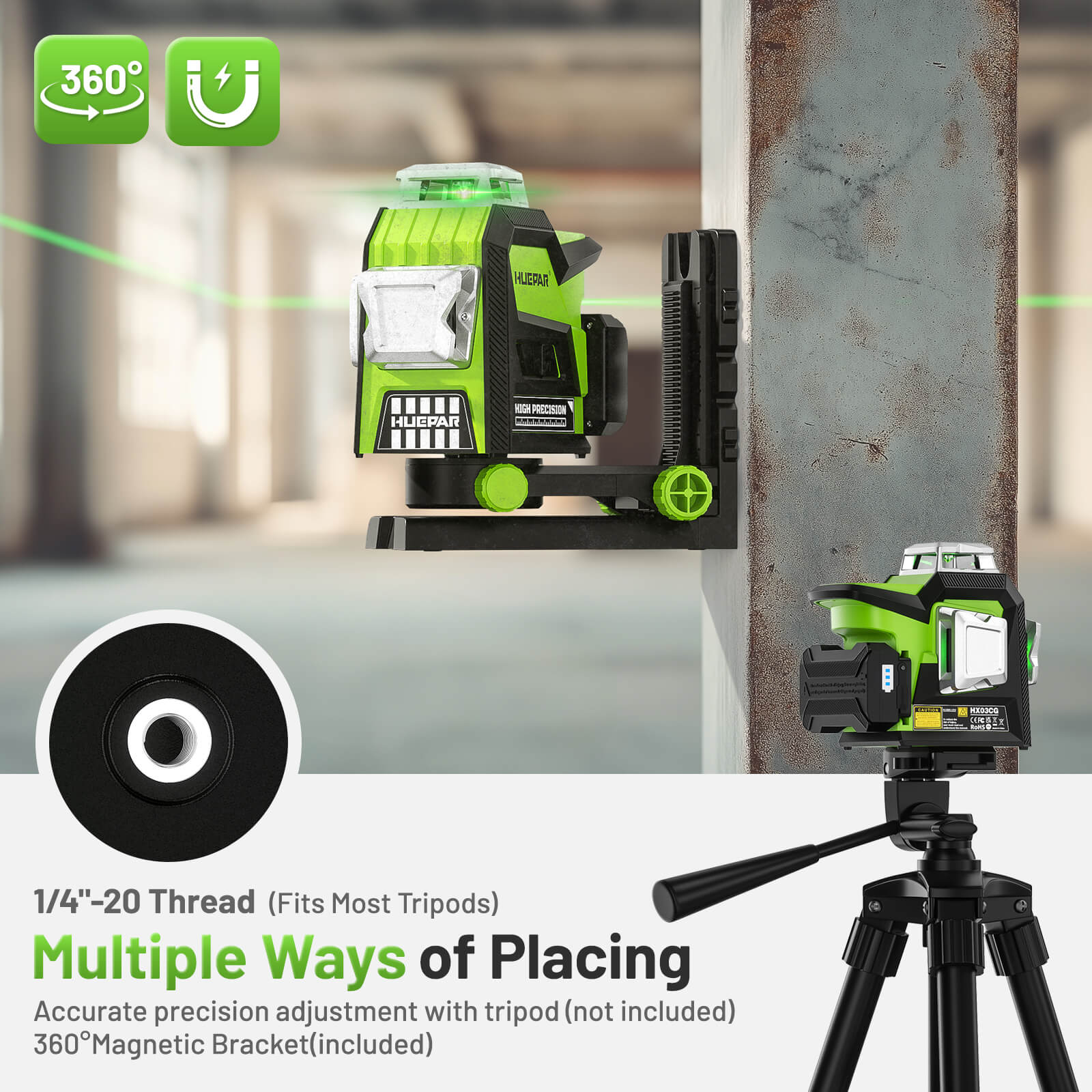 Huepar HX03CG Laser Level - Image 9