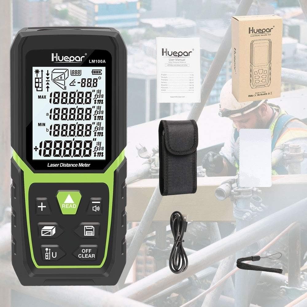 Huepar LM100A - 100M Laser Distance Meter - Image 2