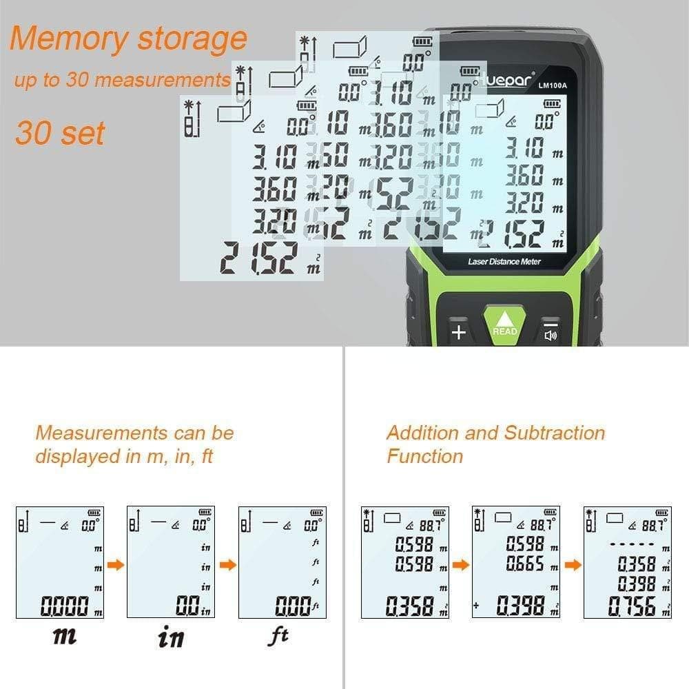 Huepar LM100A - 100M Laser Distance Meter - Image 7