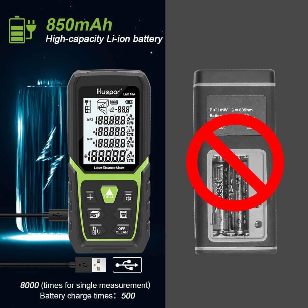 Huepar LM120A -  120M Laser Distance Meter - Image 4