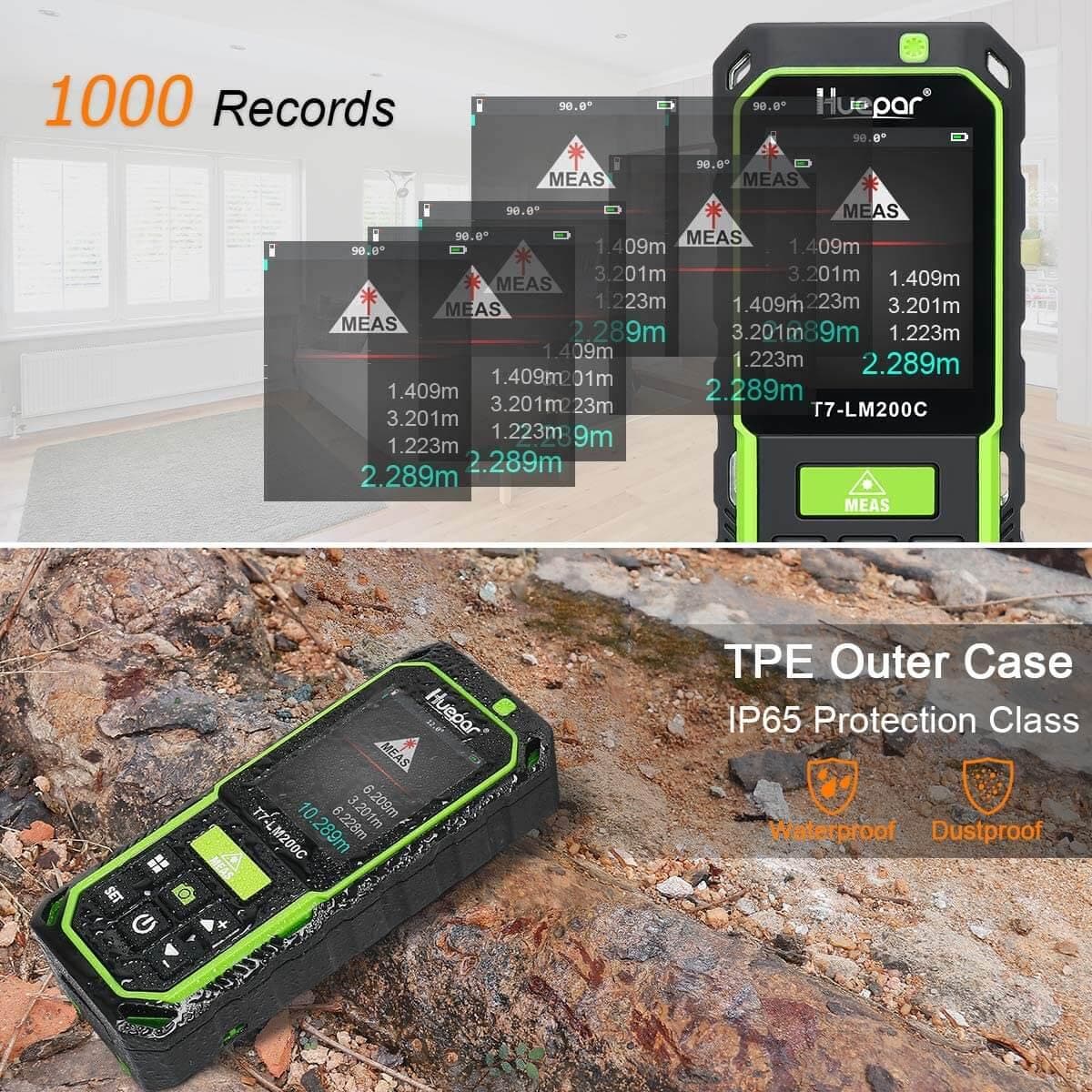 Huepar LM200C - 200M Laser Distance Meter - Image 8