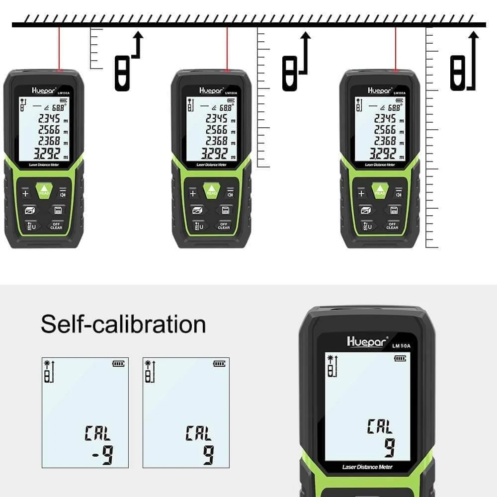 Huepar LM50A -  50M Laser Distance Meter - Image 6