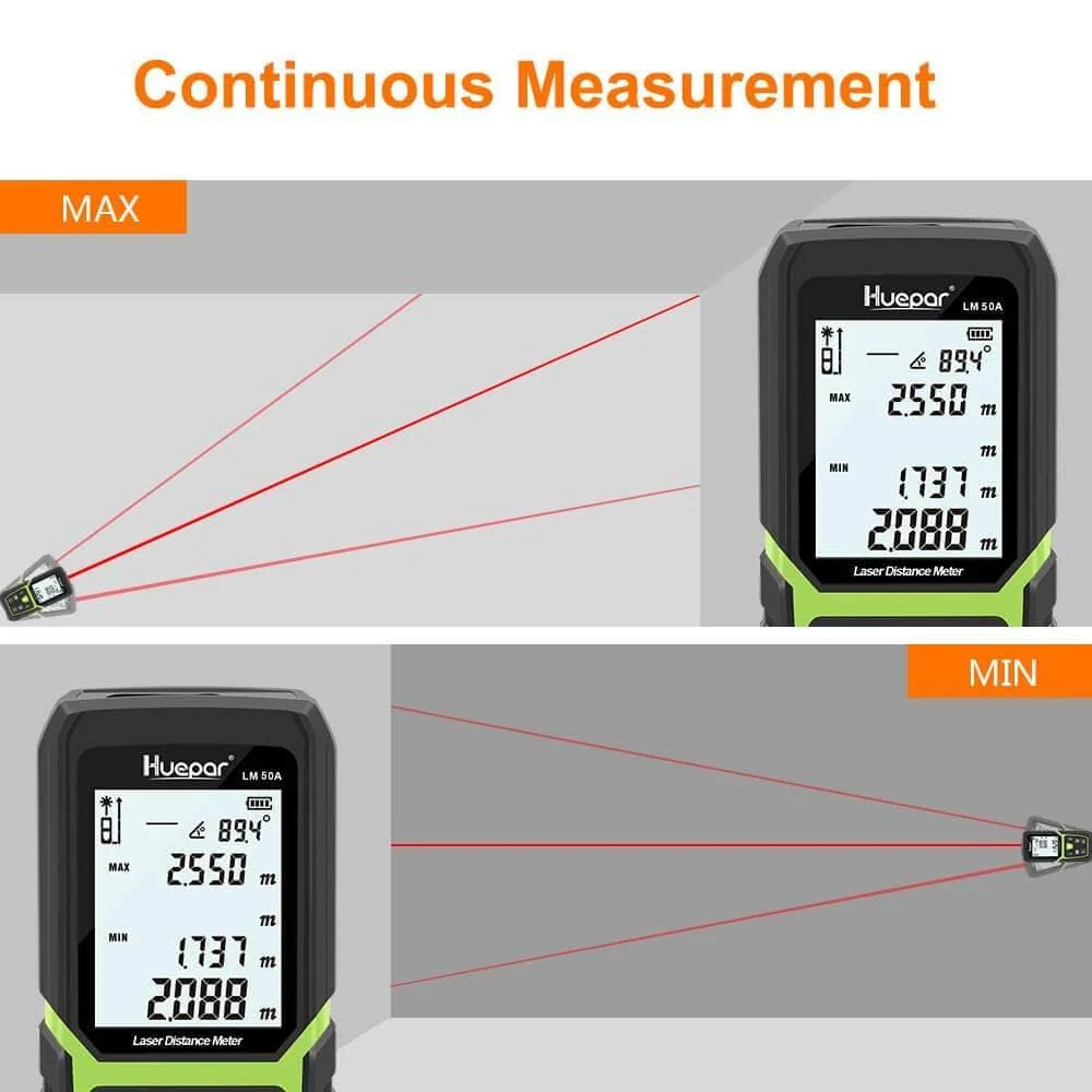 Huepar LM50A -  50M Laser Distance Meter - Image 8