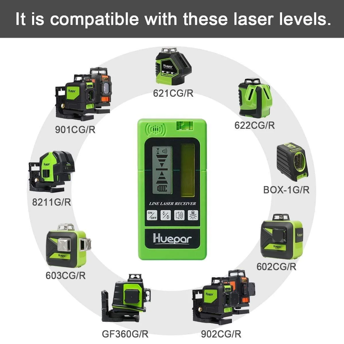 Huepar LR5RG -  Laser Detector/Line Laser Receiver - Image 3