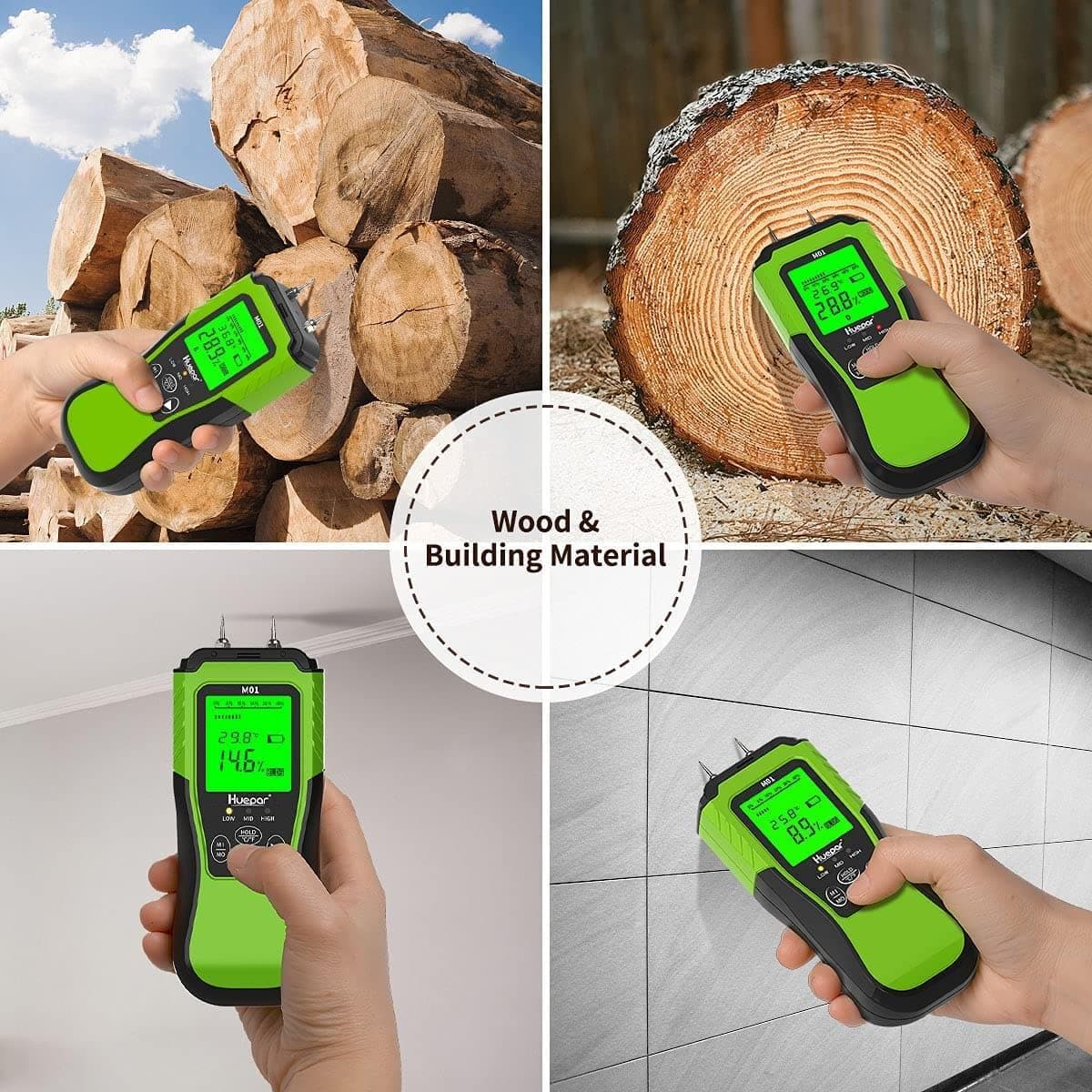 Huepar M01 - Digital Wood Moisture Detector - Image 5