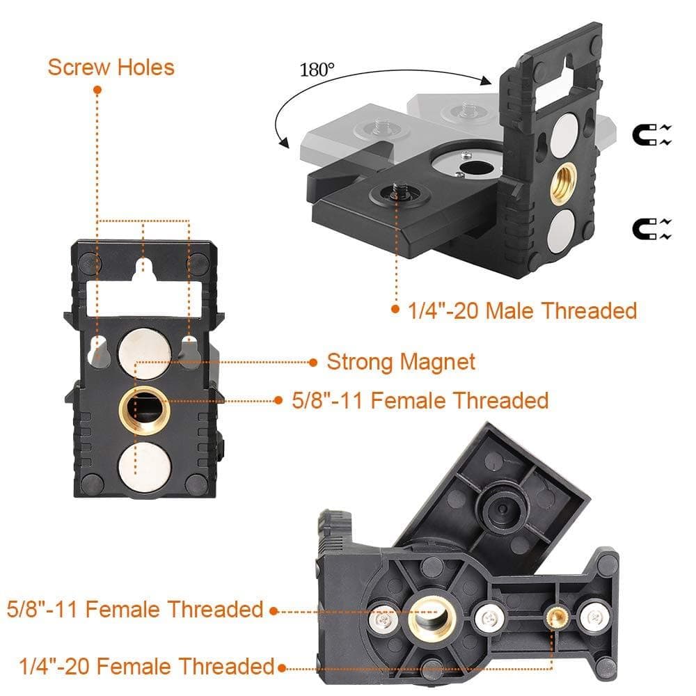 Huepar PV3 - Fine Tuning Bracket Laser Level Adapter - Image 6