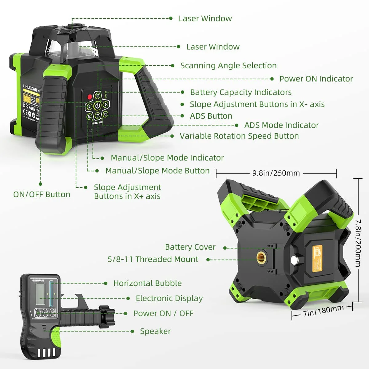 Huepar RL300HVG Laser Level - Image 7