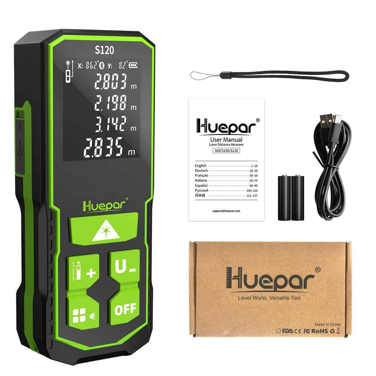 Huepar S120 - LCD Digital Laser Rangefinder - Image 2