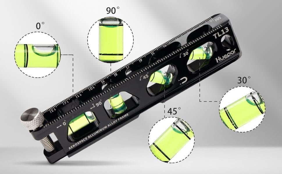 Huepar TL13 - Durable Material Torpedo Level with Easy-to-read high-visibility bubbles - Image 3