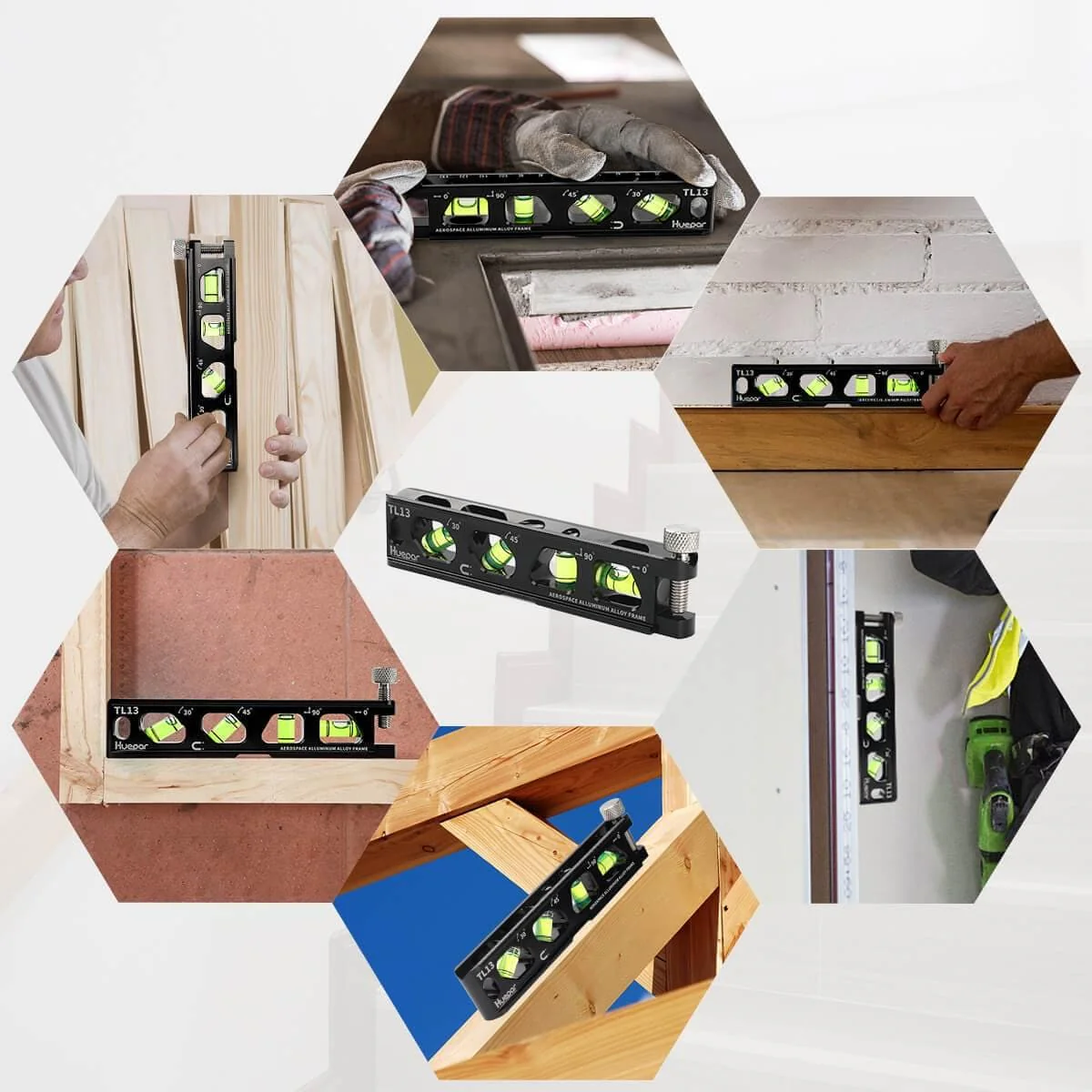 Huepar TL13 - Durable Material Torpedo Level with Easy-to-read high-visibility bubbles - Image 8
