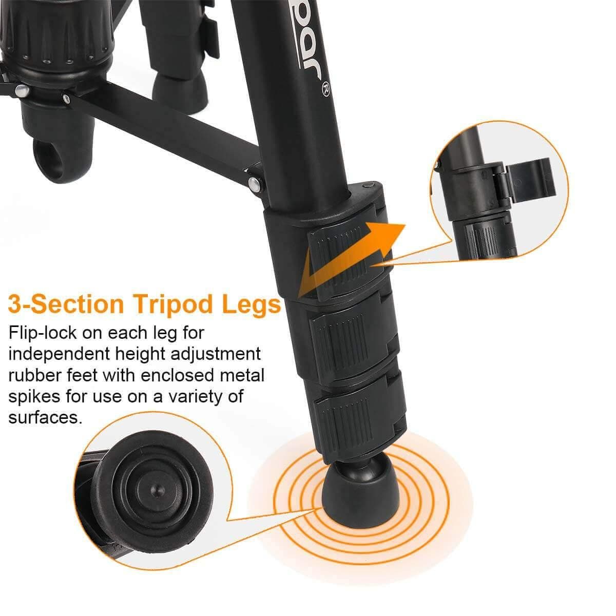 Huepar TPD14 - 56 inch/143cm Tripod Adjustable - Image 6