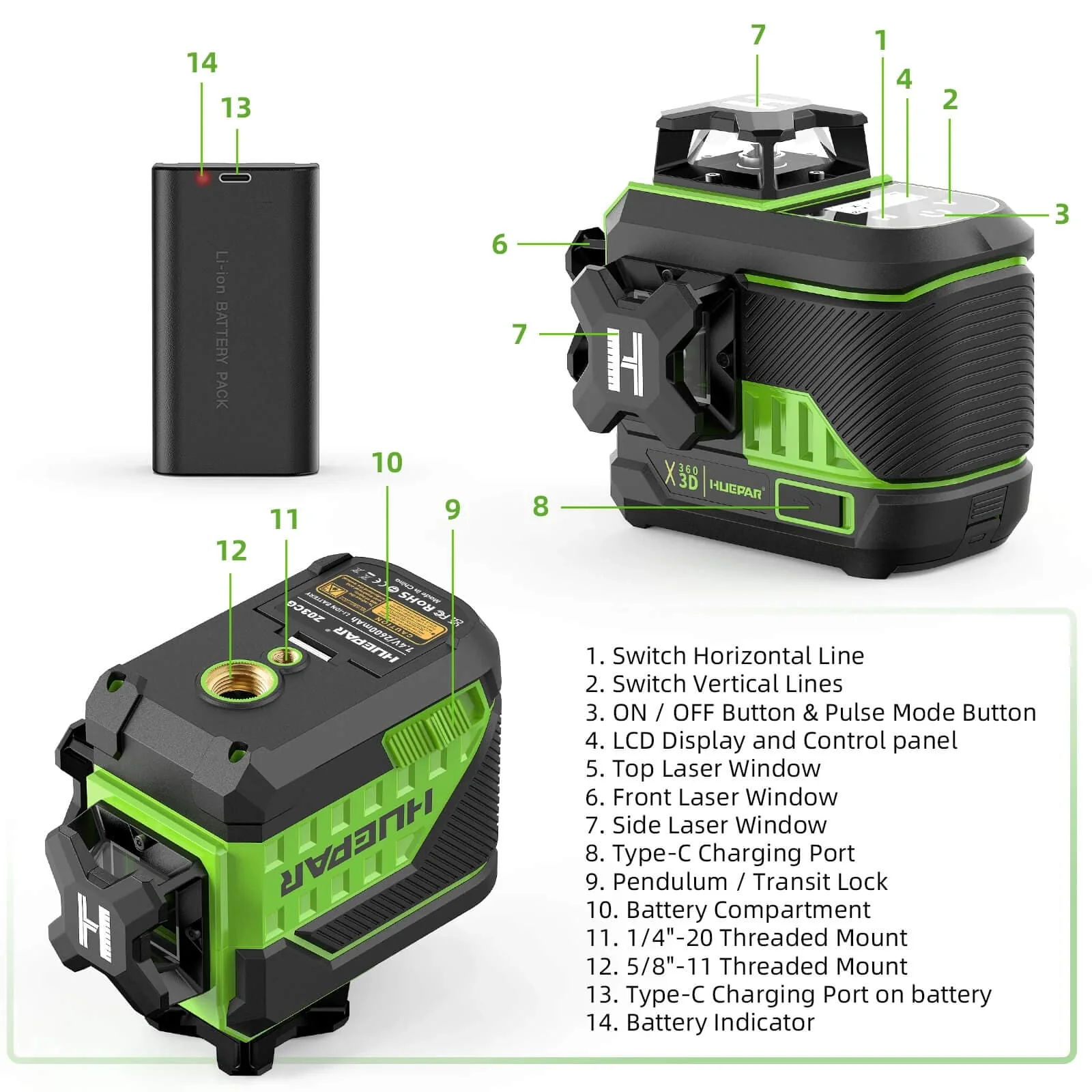 Huepar Z03CG Laser Level - Image 8